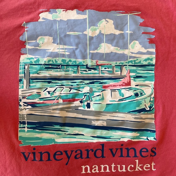 Vineyard vines xs pink salmon Nantucket t shirt - Picture 3 of 5